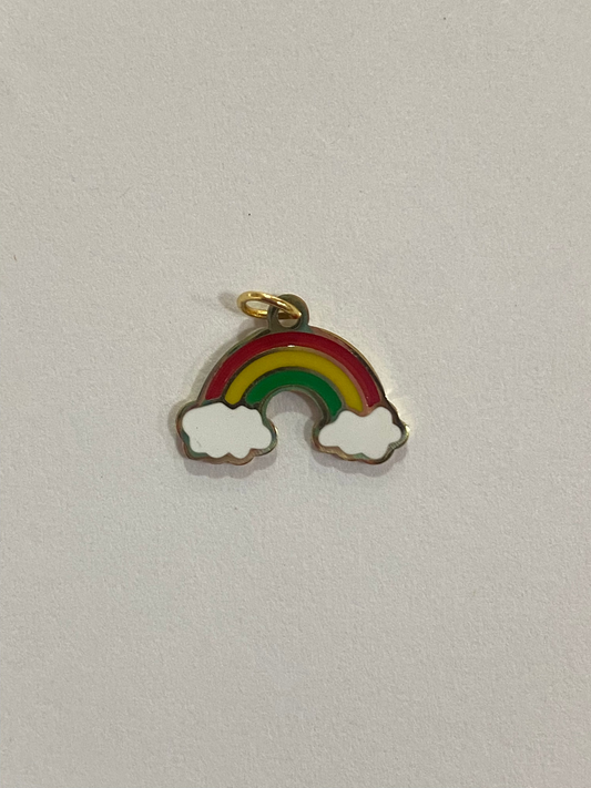 Mini dije de arcoíris con baño en oro 1,5 cm