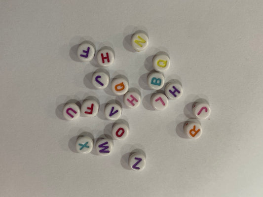 Cuentas de Letras 6mm