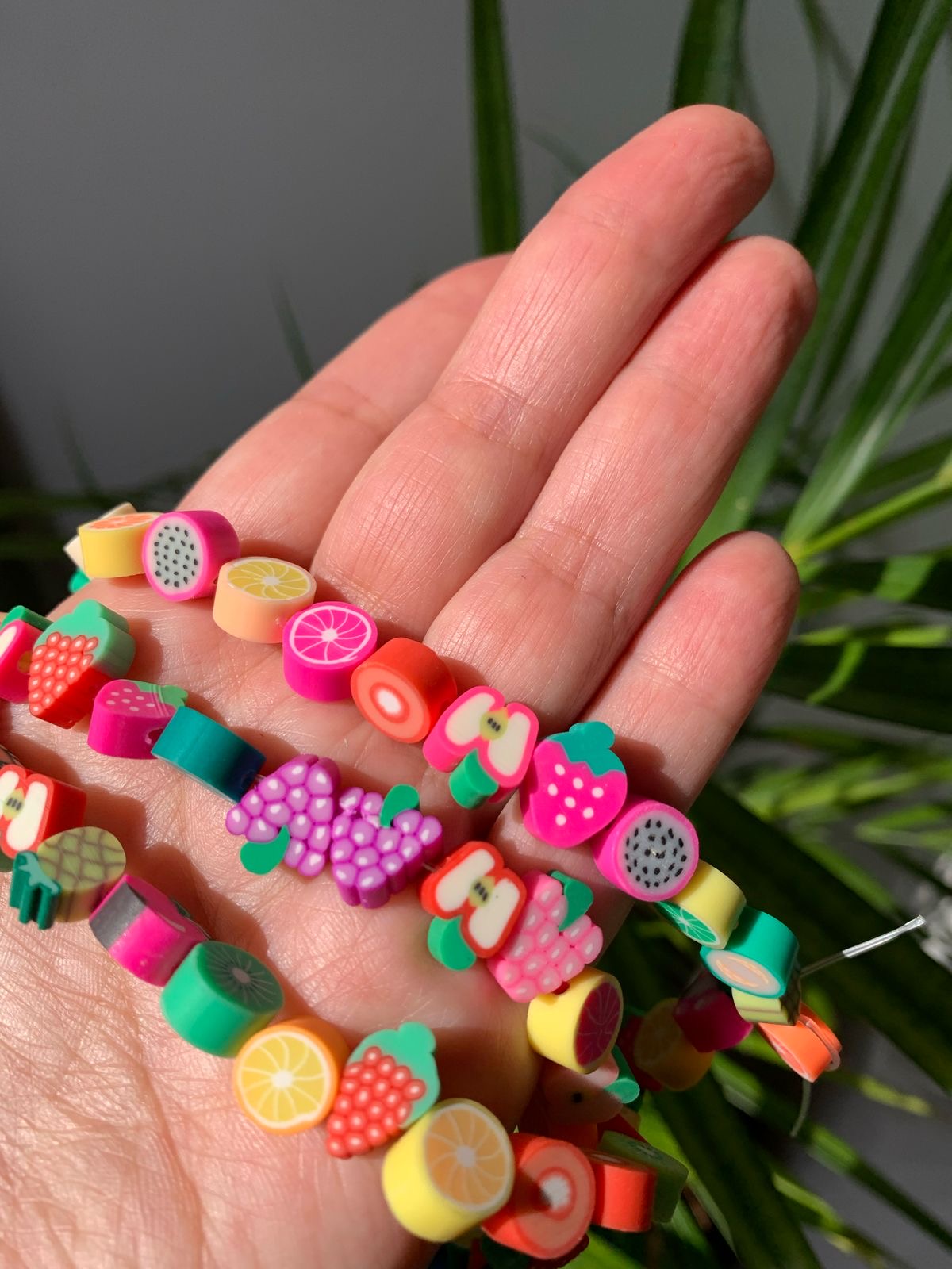 Cuentas de frutas en material fimo (40 unidades)