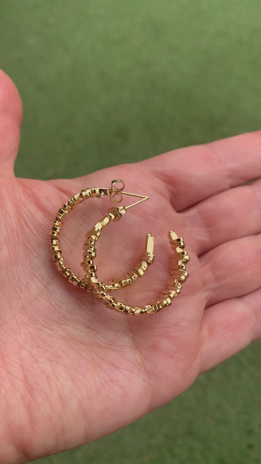 Aros Brasileños de Acero Bañados en Oro 18k✨